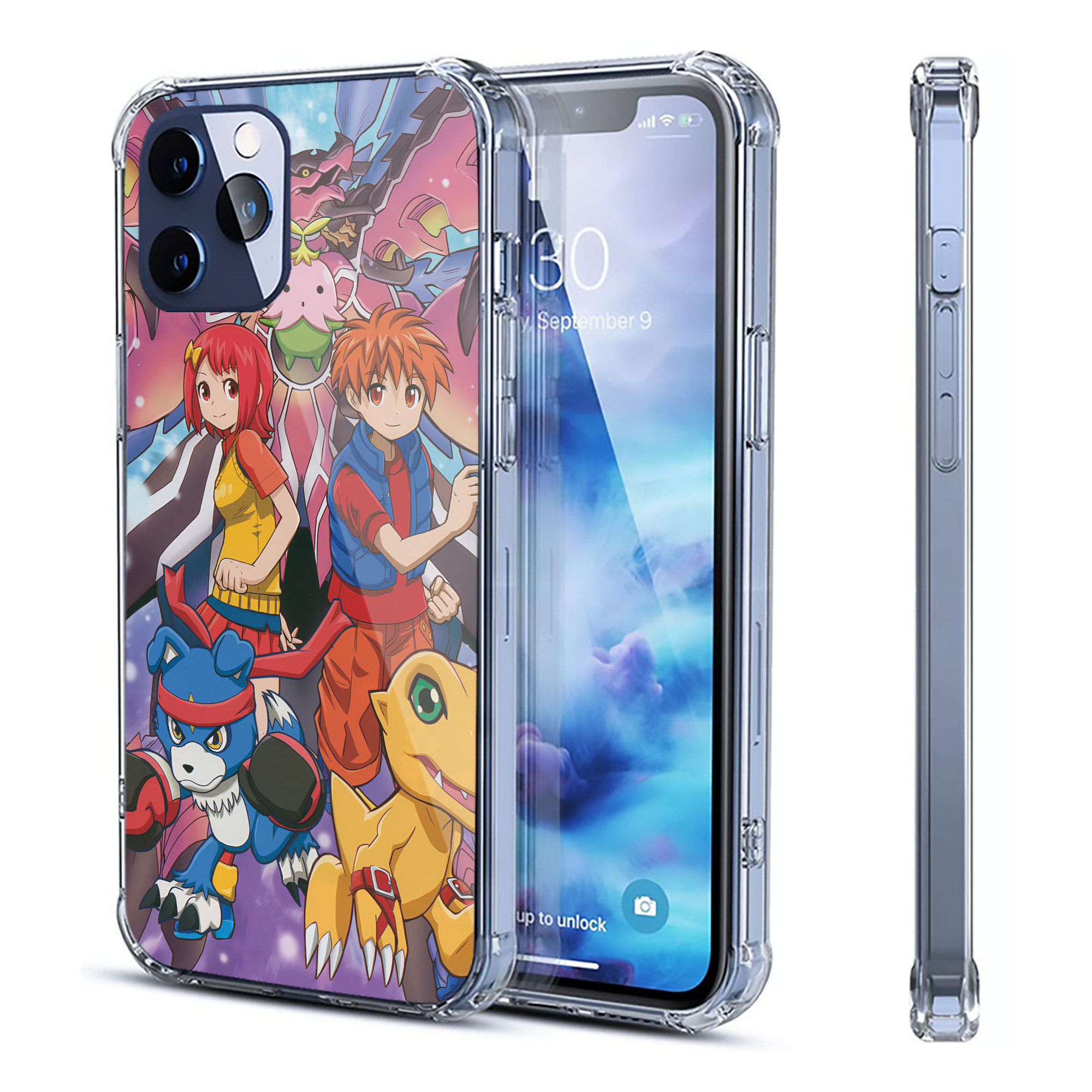 （画像用） Digimon デジタルモンスター/デジモン 【iPhone 12シリーズ対応】透明スマホケース（クリアソフトケース）